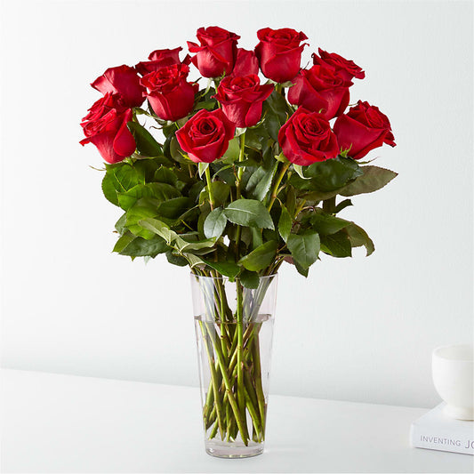 Long Stem Red Rose Bouquet – GIA'S GARDEN FLOWER SHOP INC, Bronx NY