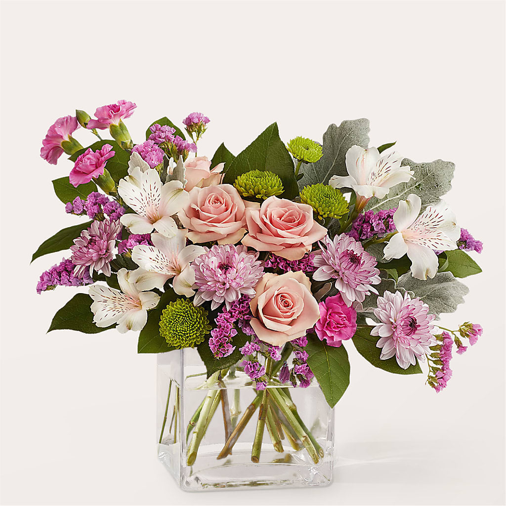 Pink Suede Bouquet – GIA'S GARDEN FLOWER SHOP INC, Bronx NY