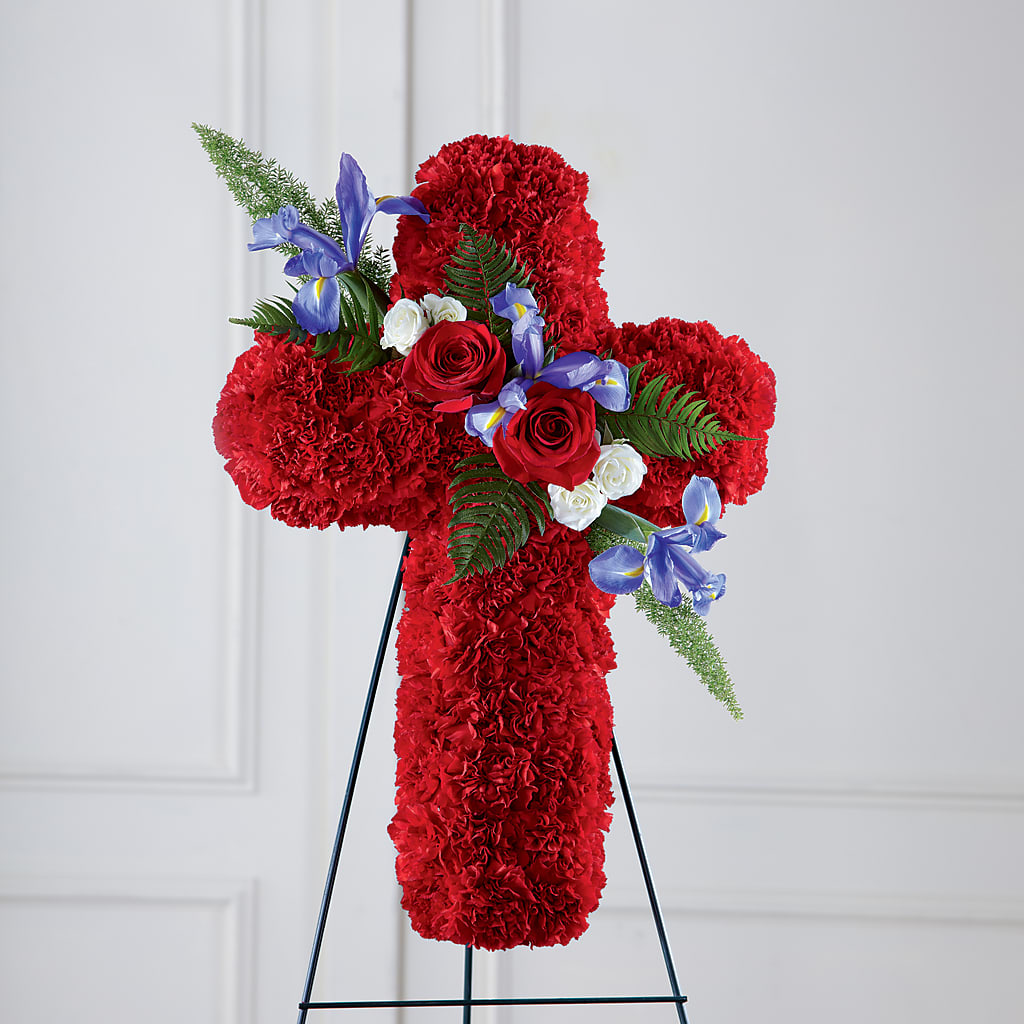 Faithful Hero Floral Cross – GIA'S GARDEN FLOWER SHOP INC, Bronx NY