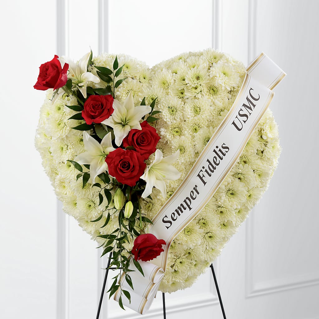 Heartfelt Hero Standing Heart – GIA'S GARDEN FLOWER SHOP INC, Bronx NY