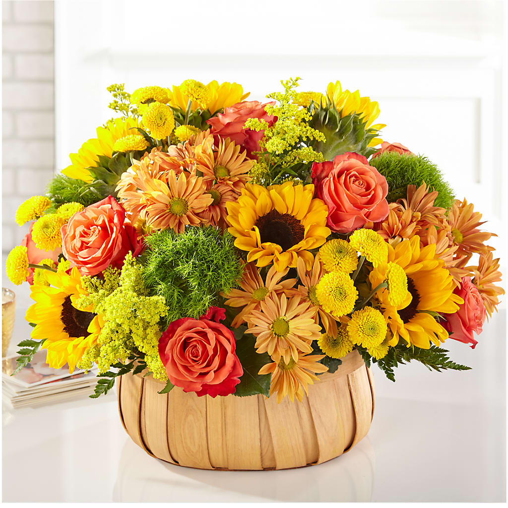 Harvest Sunflower Basket – GIA'S GARDEN FLOWER SHOP INC, Bronx NY