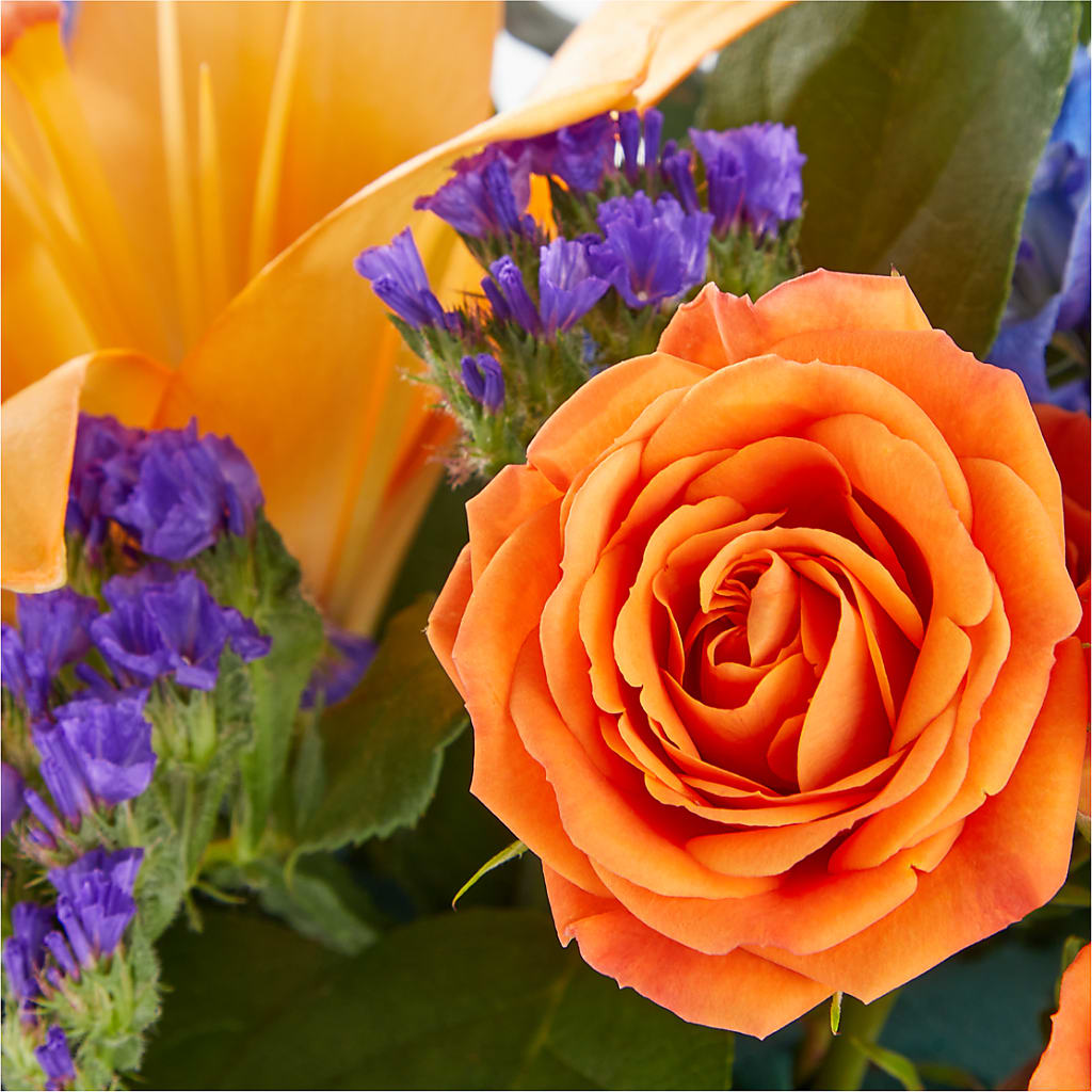 Radiant Citrus Box Bouquet – GIA'S GARDEN FLOWER SHOP INC, Bronx NY