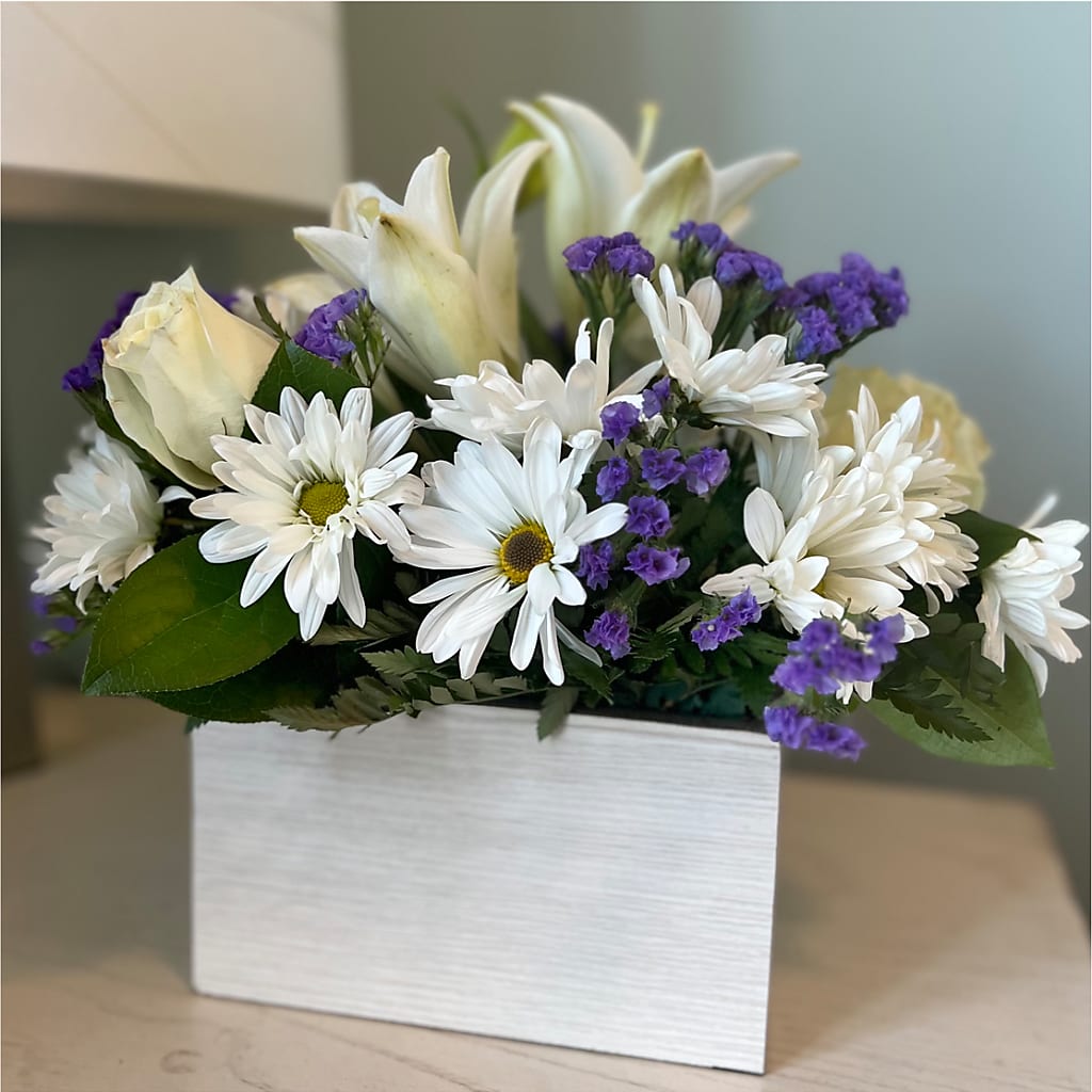 Beyond Blue Box Bouquet – GIA'S GARDEN FLOWER SHOP INC, Bronx NY