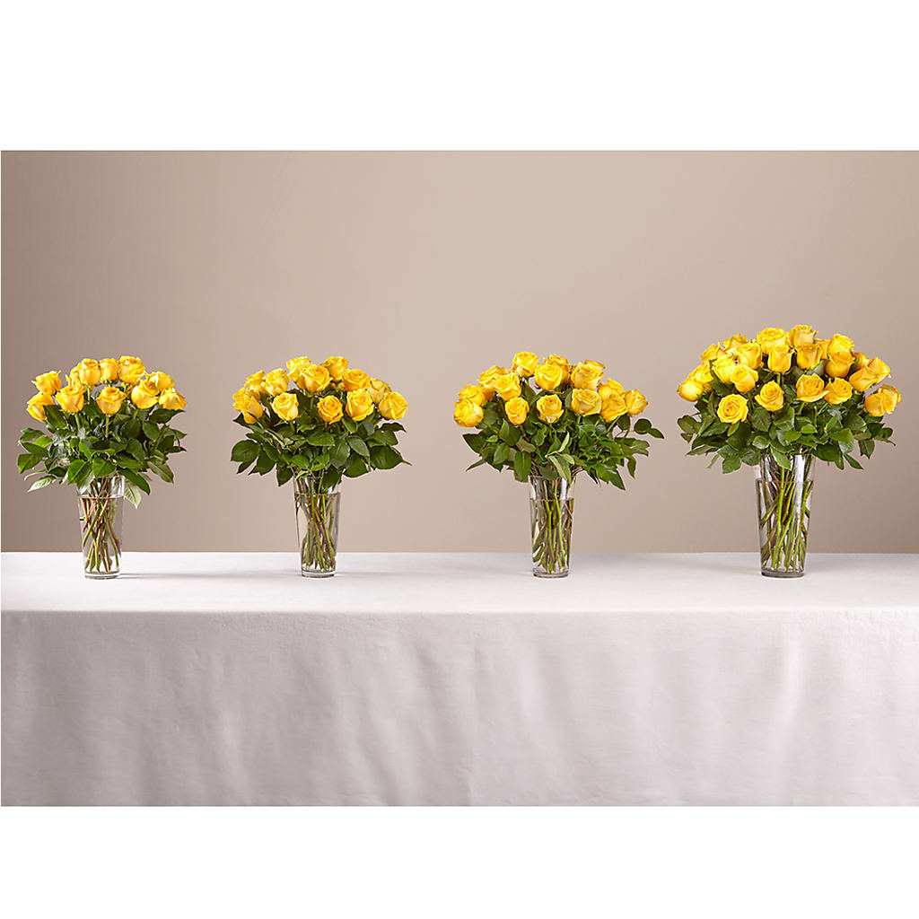 Long Stem Yellow Rose Bouquet – GIA'S GARDEN FLOWER SHOP INC, Bronx NY