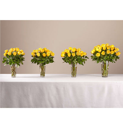 Long Stem Yellow Rose Bouquet – GIA'S GARDEN FLOWER SHOP INC, Bronx NY