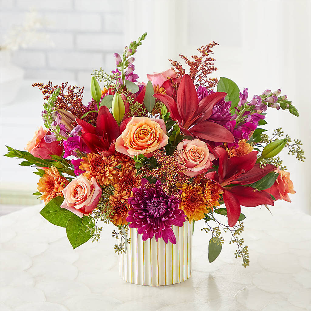 Burgundy Landscape Bouquet – GIA'S GARDEN FLOWER SHOP INC, Bronx NY