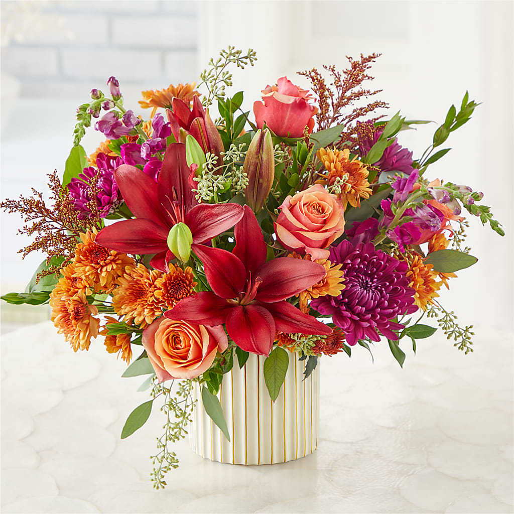 Burgundy Landscape Bouquet – GIA'S GARDEN FLOWER SHOP INC, Bronx NY