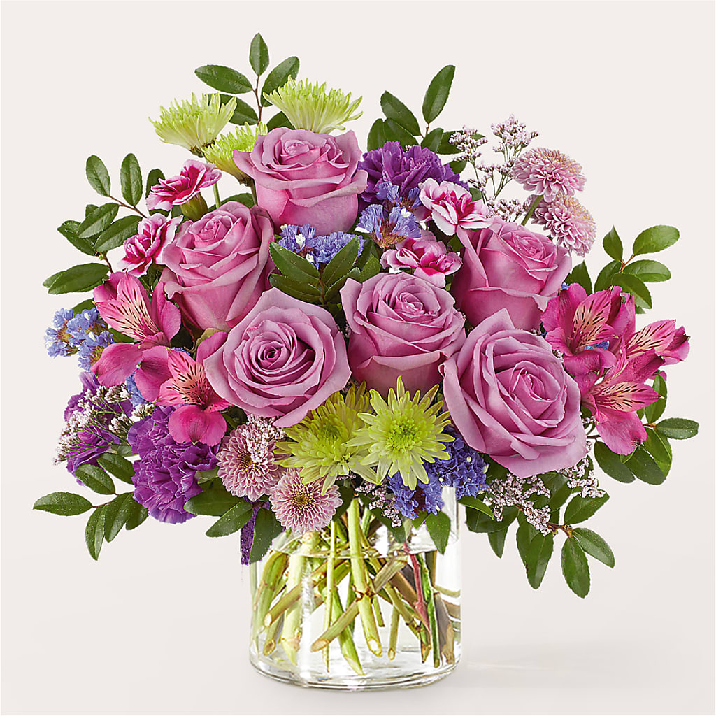 Glass Half Full Bouquet – GIA'S GARDEN FLOWER SHOP INC, Bronx NY