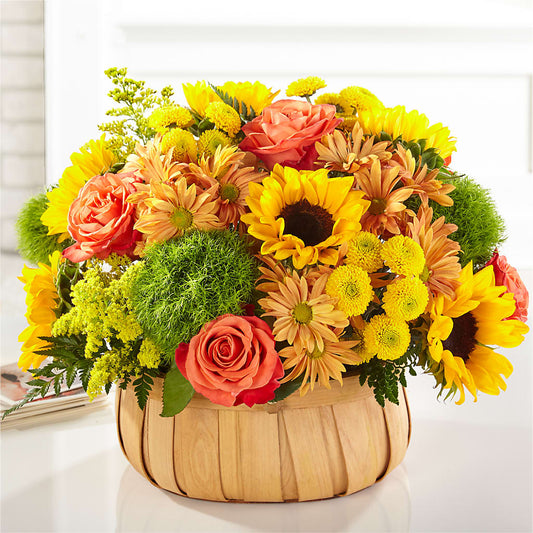 Harvest Sunflower Basket – GIA'S GARDEN FLOWER SHOP INC, Bronx NY