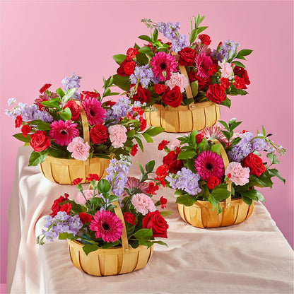 Pink Picnic Basket – GIA'S GARDEN FLOWER SHOP INC, Bronx NY