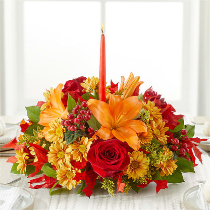 Autumn's Embrace Centerpiece – GIA'S GARDEN FLOWER SHOP INC, Bronx NY